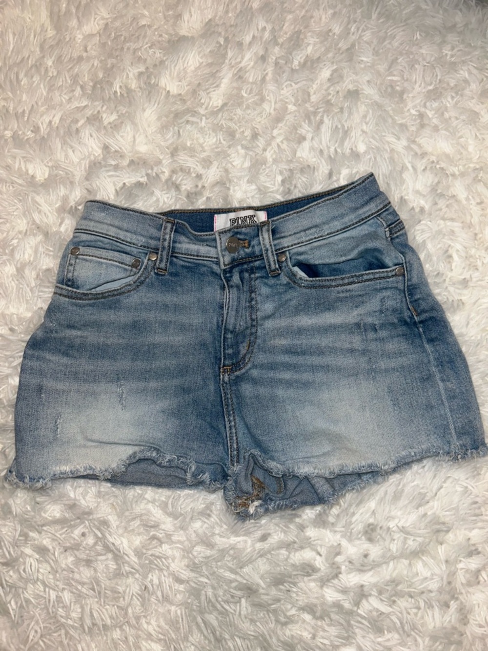 Victoria’s Secret PINK denim cut off jean shorts size small